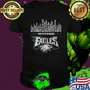 Thank you for the memories philadelphia eagles football logo shirt