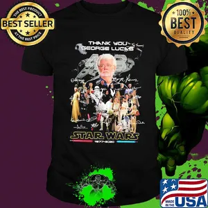 Thank you george lucas star wars 1977 2020 characters signatures shirt