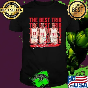 The best trio pippen bulls michael jordan and rodman basketball players signatures shirt