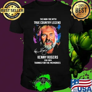 The man the myth true country legend kenny rogers 1938 2020 thanks for the memories signature shirt