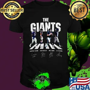 The new york giants football abbey road signatures shirt