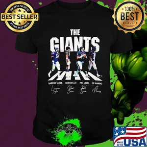 The new york giants football team abbey road signatures shirt