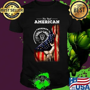 The real american cherokee blood flag independence day shirt