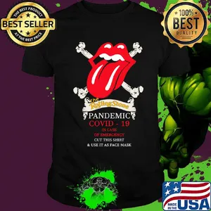 The rolling stone pandemic covid-19 in case of emergency cut this shirt and use it as face mask shirt