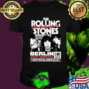 The rolling stones tour of europe 76 berlin west germany deutschlandhalle shirt