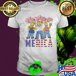 The simpsons merica firework american flag independence day shirt