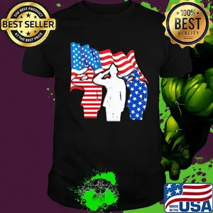 The Soldier Salutes American Flag Independence Day  Shirt