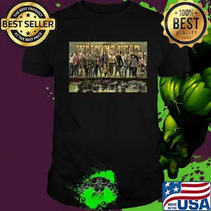 The walking dead film characters signatures shirt
