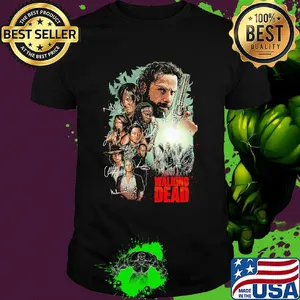 The walking dead movie characters signatures shirt