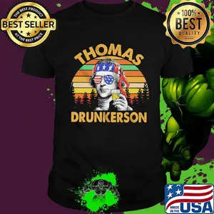 Thomas drunkerson independence day vintage retro shirt