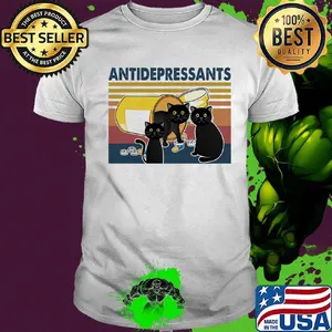 Three cats antidepressants vintage retro shirt