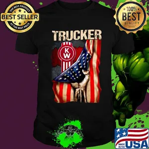 Trucker KW American flag shirt