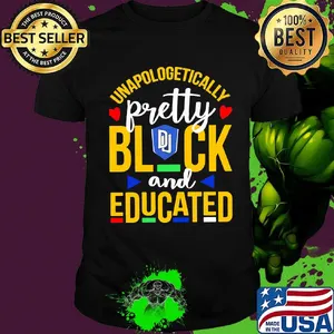 Unapologetically pretty black and educated university of denver heart styles 90's shirt