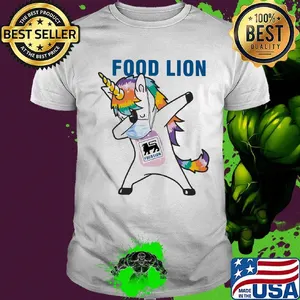 Unicorn mask food lion logo shirt
