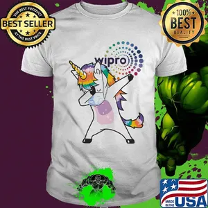 Unicorn mask wipro logo shirt