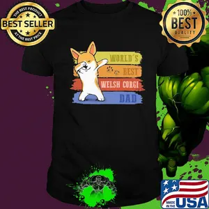 World's best welsh Corgi dabbing dad paw vintage shirt