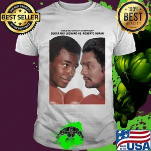 World welterweight champions sugar ray leonard vs roberto duran shirt
