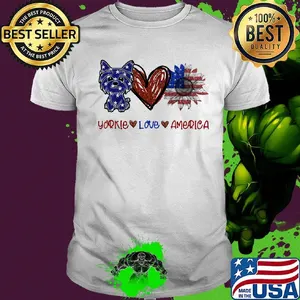 Yorkie love america 4th of july independence day shirt