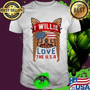 Yorkshire terrier I willie love the USA American flag veteran Independence Day shirt