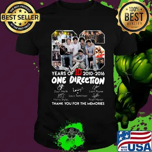 06 years of 2010 2016 one direction thank you for the memories signatures shirt