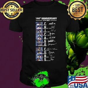 144th anniversary 1876 2020 chicago cubs signatures shirt