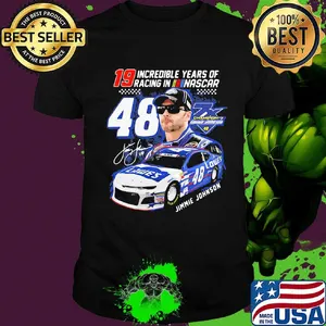 19 incredible years of racing in nascar 48 jimmie johnson car signature shirt