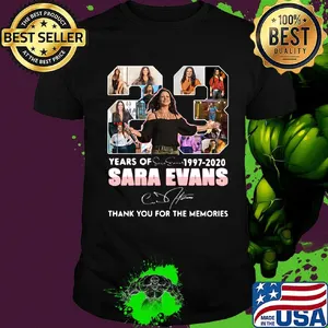 23 years of 1997 2020 sara evans thank you for the memories signature shirt