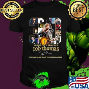 30 years of 1990 2020 rob thomas thank you for the memories signatures shirt