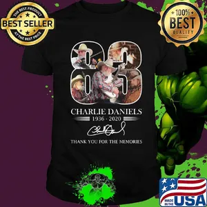 83 charlie daniels 1936 2020 thank you for the memories signature shirt