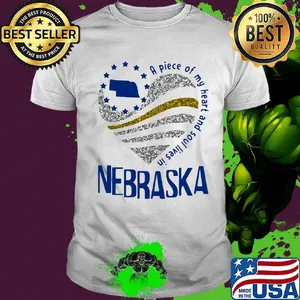 A piece of my heart and soul lives in Nebraska Map shirt