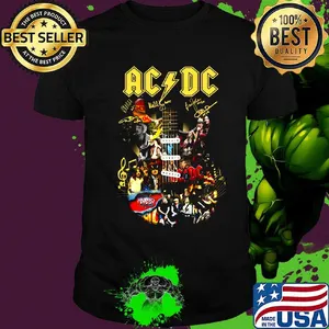 AC DC Picture Guitar signature shirt