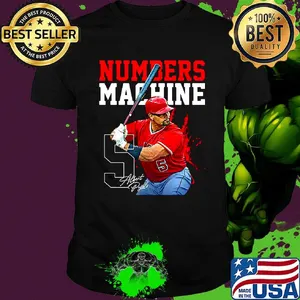 Albert pyles 5 numbers machine baseball player shirt