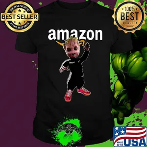 Baby groot amazon logo shirt