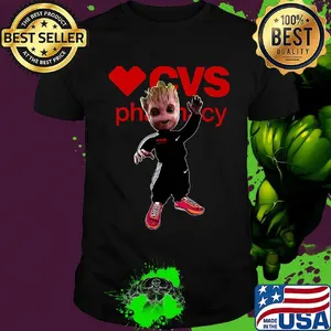 Baby groot cvs pharmacy logo shirt