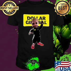 Baby groot dollar general logo shirt