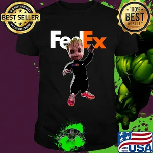 Baby groot fedex logo shirt