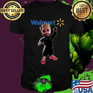 Baby groot walmart logo shirt