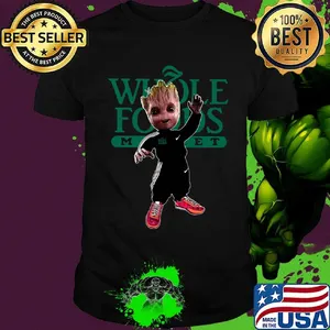Baby groot whole foods market shirt