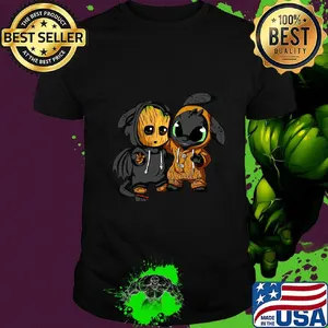 Baby Toothless and baby groot shirt