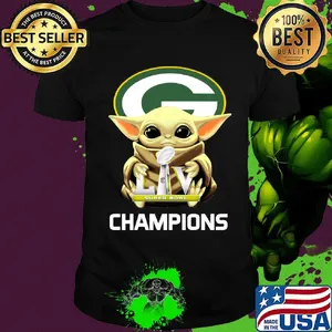 Baby yoda green bay packers super champions shirt