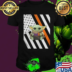 Baby yoda hug fedex logo american flag independence day shirt