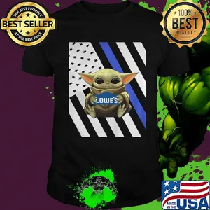 Baby yoda hug lowe's american flag independence day shirt