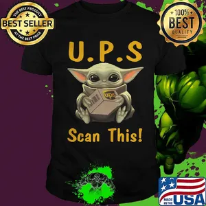 Baby Yoda hug Ups scan this shirt
