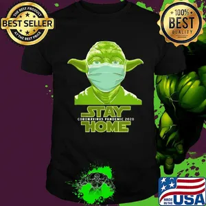 Baby Yoda mask stay home coronavirus pandemic 2020 shirt