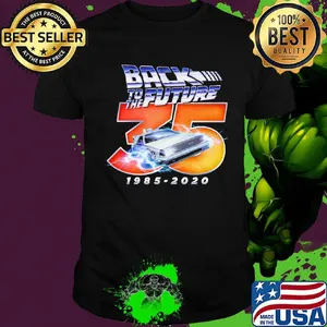 Back to the future 35 1985 2020 time machine light shirt