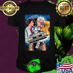 Back to the future movie outa time machine art shirt