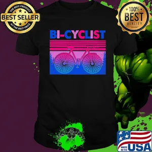 Black bi-cyclist vintage classic shirt