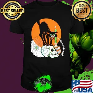 Black Cat Happy Holloween Sunset shirt