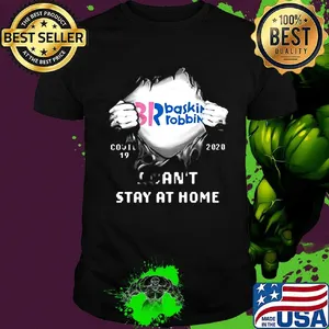 Blood insides br baskin robbins logo covid-19 2020 i can't stay at home shirt