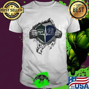 Blood insides heart new york jets vs new york giants shirt